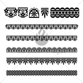 Vector Lace Trim Brushes Gl Stock Images 325x325 Vector Lace Trim Brushes Gl Stock Images