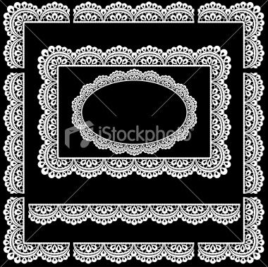 Vector Illustration Of Seamless Lace Trim Frames, Includes 380x379 Vector Illustration Of Seamless Lace Trim Frames, Includes