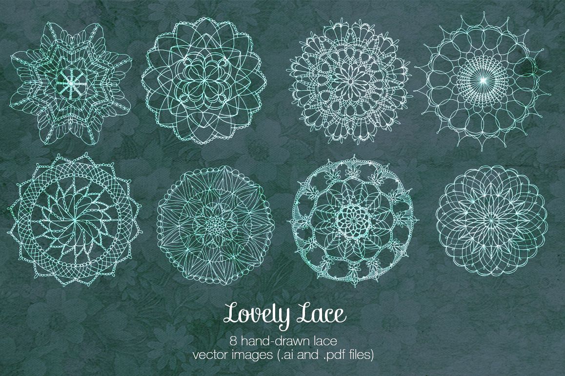 Lovely Lace Vector Illustrations 1158x772 Lovely Lace Vector Illustrations