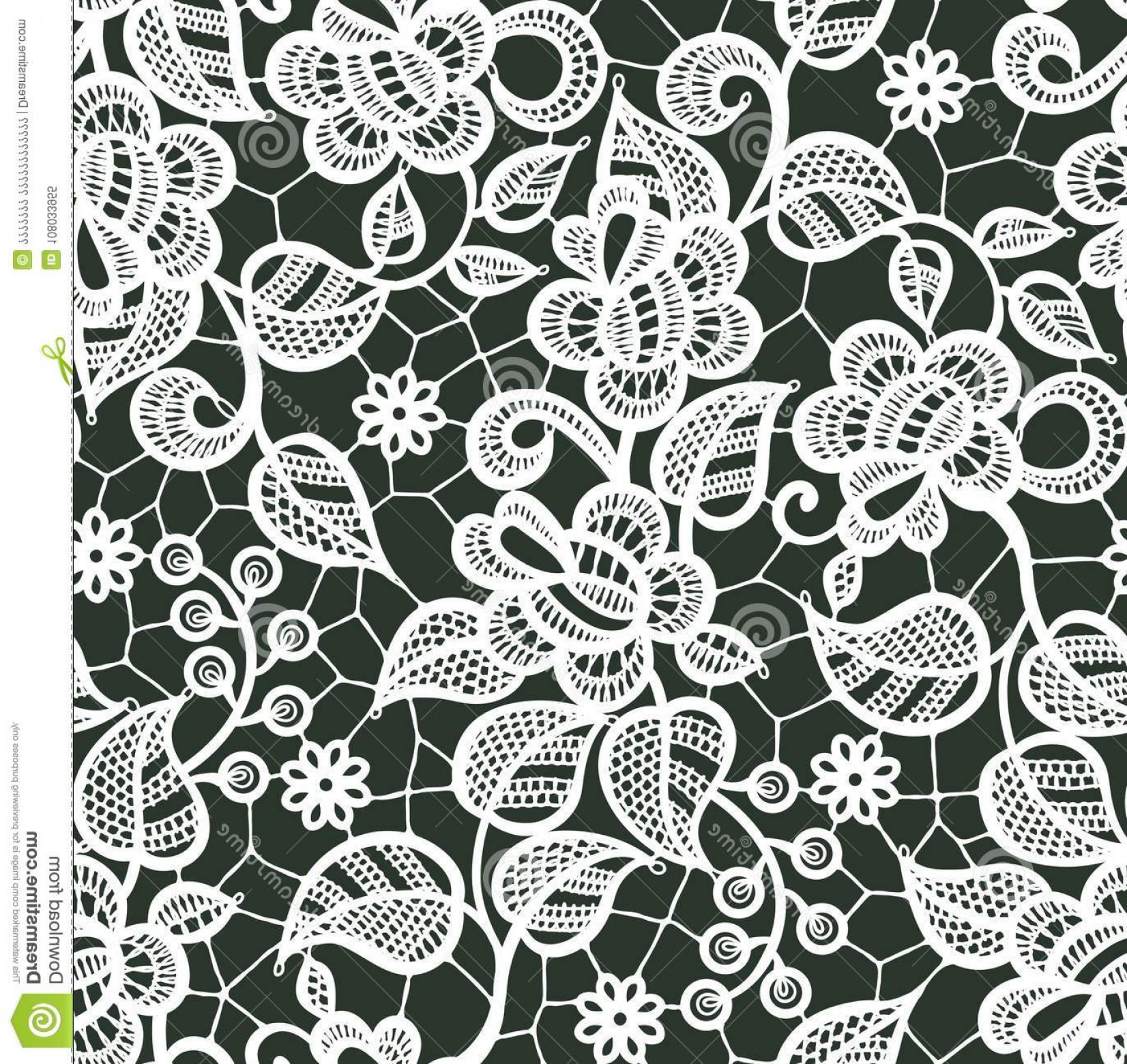 White Lace Vector Seamless Pattern Floral Romantic Dark Background 1652x1560 White Lace Vector Seamless Pattern Floral Romantic Dark Background
