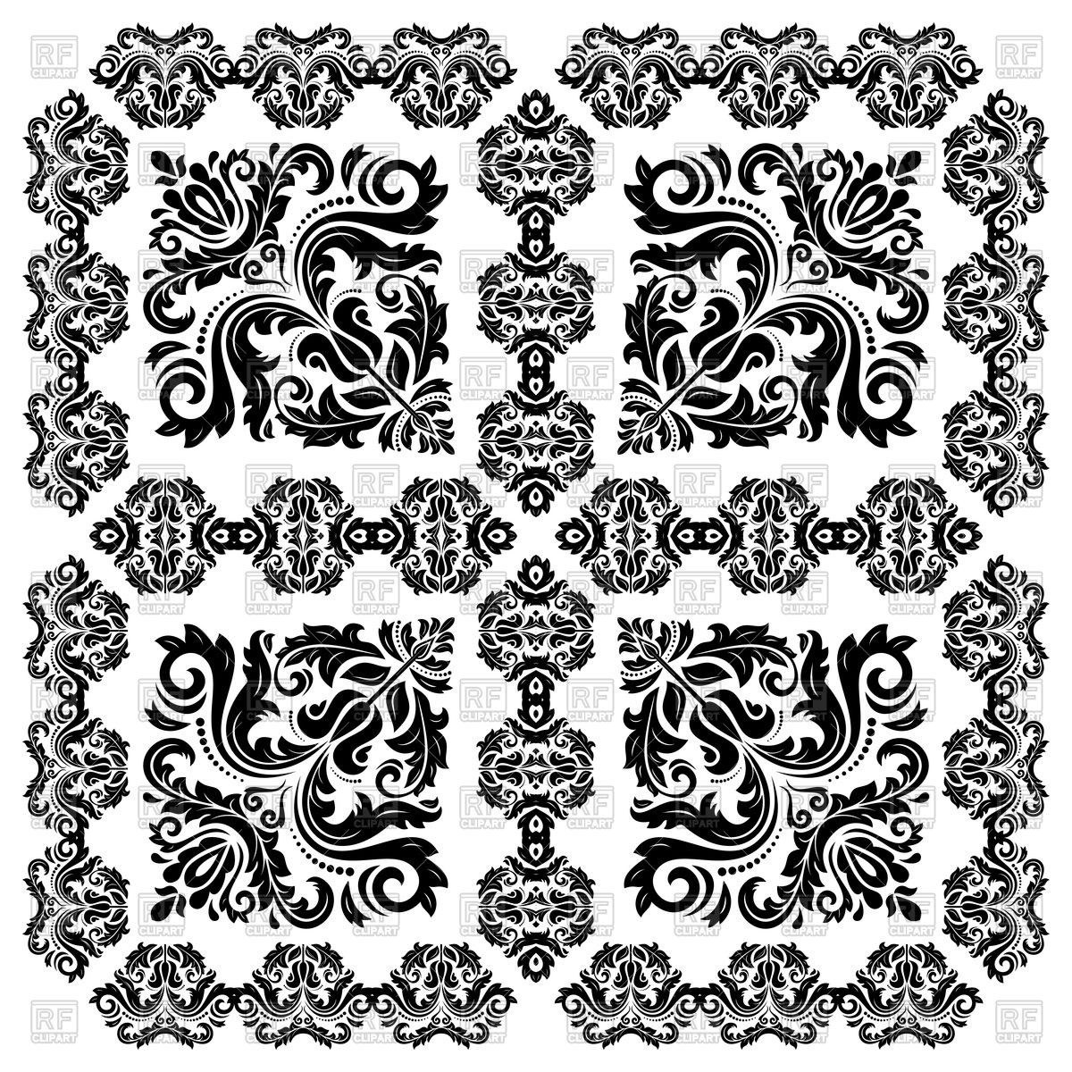 Seamless Damask Lace Vector Image Of Backgrounds, Textures 1200x1200 Seamless Damask Lace Vector Image Of Backgrounds, Textures