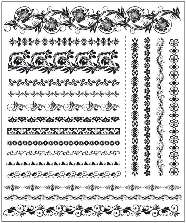 600x720 Free Vector About Corner Lace Pattern For Illustrator Vector
