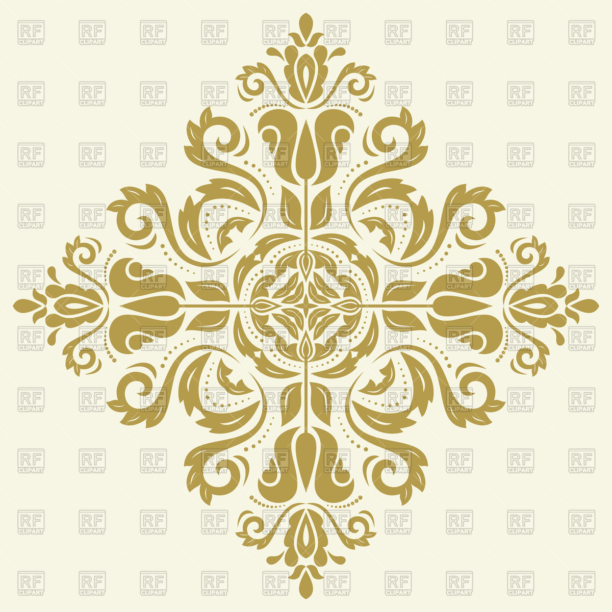 1200x1200 Golden Damask Lace Vector Image Of Backgrounds, Textures, Abstract