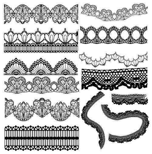 500x505 Elegant Black Lace Vector Free Download