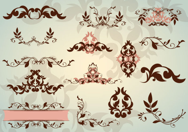 600x423 Floral Ornaments With Lace Vector Free Vector Free Download