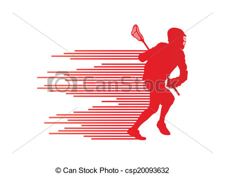 450x351 Lacrosse Player In Action Vector Background Concept Made