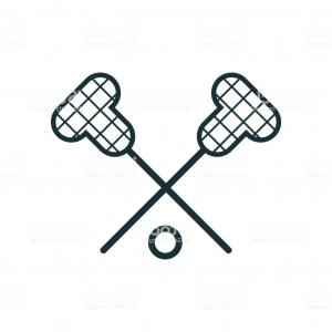300x300 Vector Of A Competitive Lacrosse Player Swinging Stick