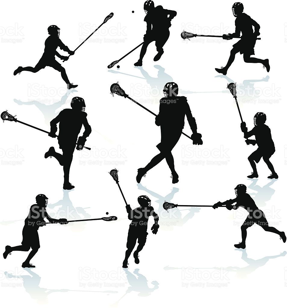 953x1024 Graphic Silhouette Illustrations Of A Lacrosse Players