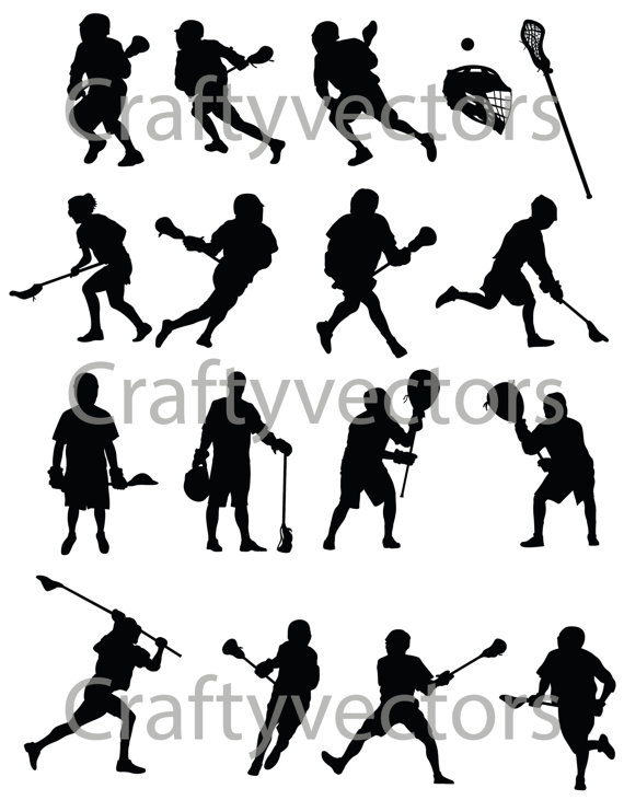 570x731 Lacrosse Silhouettes Vector Silhouette Silhouette