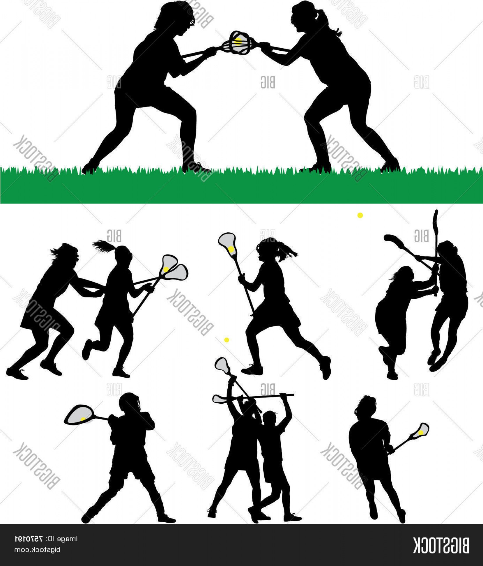 1659x1944 Stock Vector Women S Lacrosse Vector Silhouettes Catchsplace