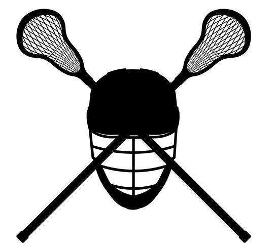 542x490 Lacrosse Equipment Black Outline Silhouette Vector Illustration