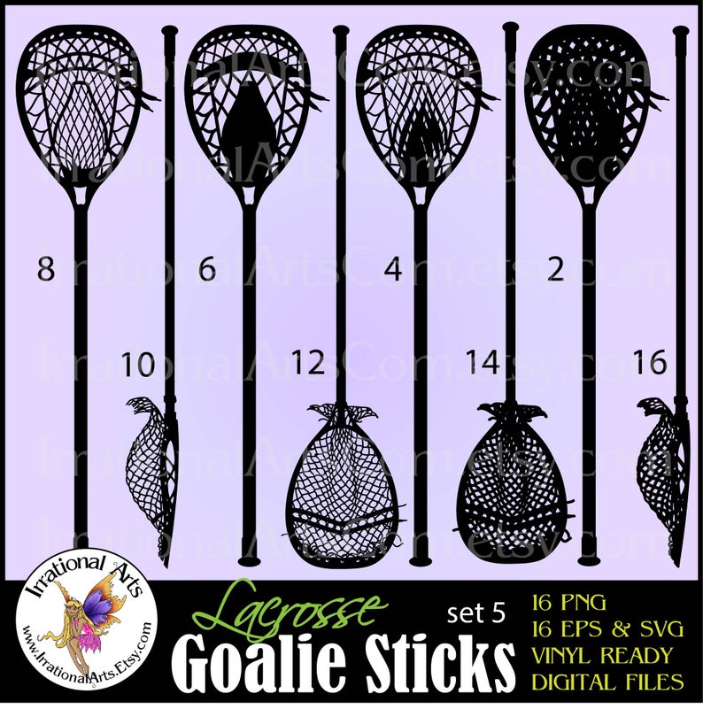794x801 Lacrosse Goalie Sticks Set Vinyl Ready Vector Digital Etsy