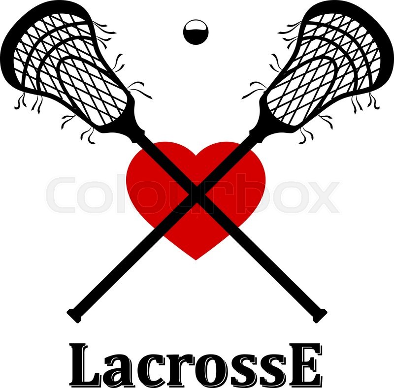 800x788 Crossed Lacrosse Stick, Ball And Stock Vector Colourbox