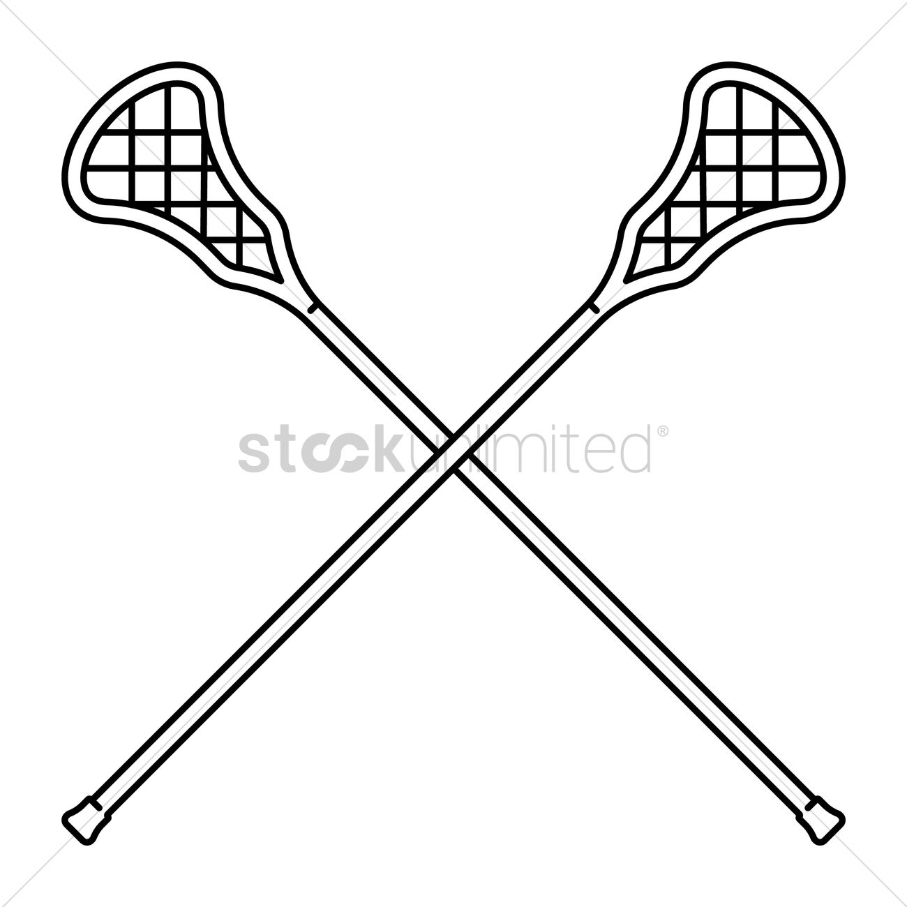 1300x1300 Crossed Lacrosse Stick Vector Image