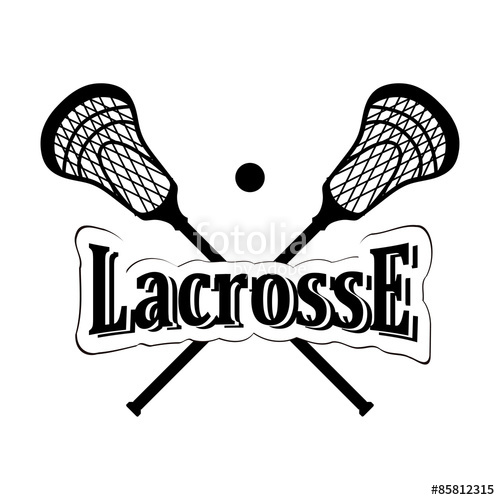 500x500 Crossed Lacrosse Stick Vector Illustration Stock Image