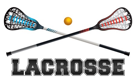 450x271 The Word Lacrosse With Crossed Sticks And Ball Vector