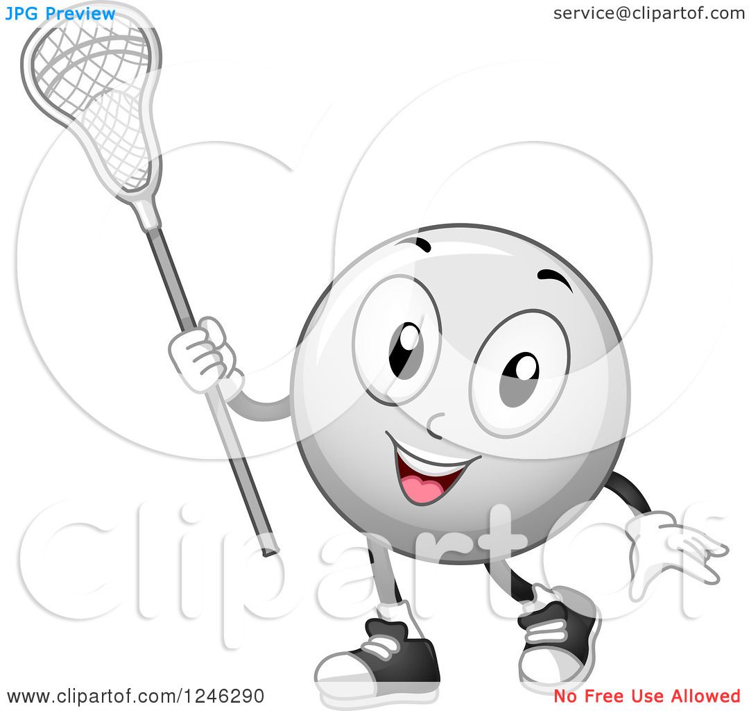 1080x1024 Clipart Of A Lacrosse Ball Mascot Holding A Stick