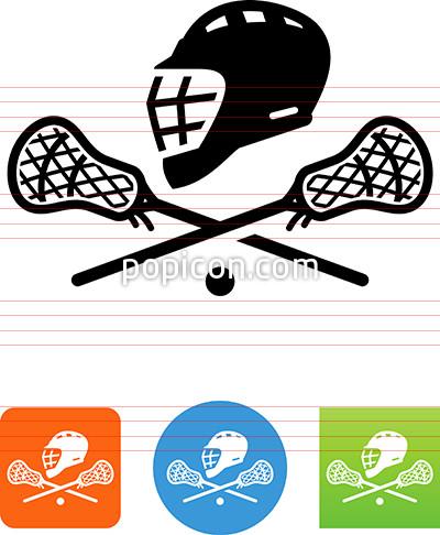 400x486 Lacrosse Helmet And Sticks Icon