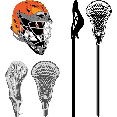 400x400 Free Vector Art Lacrosse Sticks Clipart Image