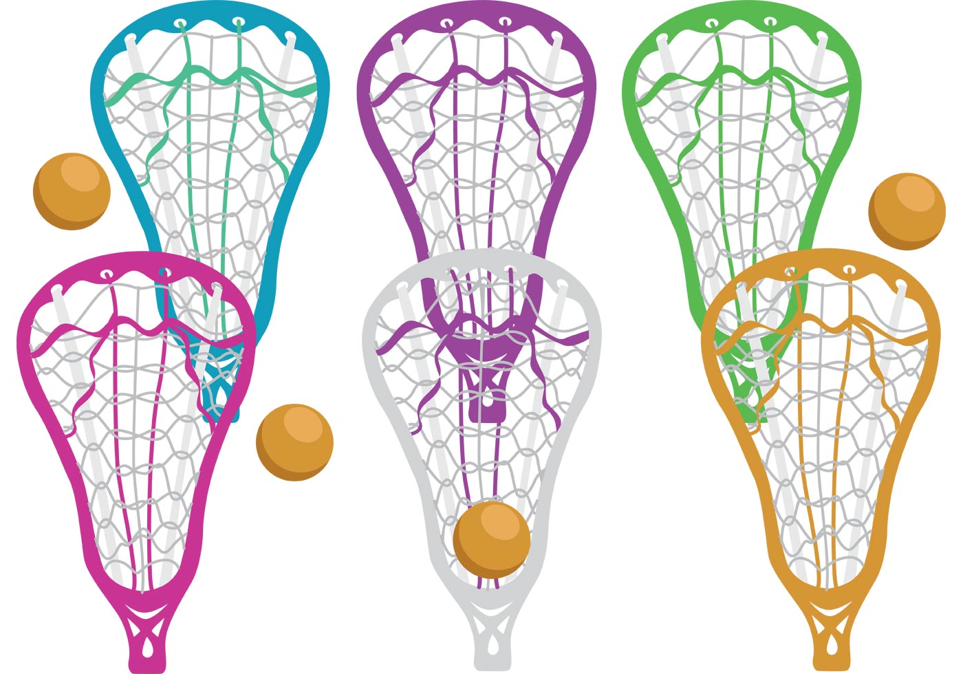 1400x980 Colorful Lacrosse Stick Vectors
