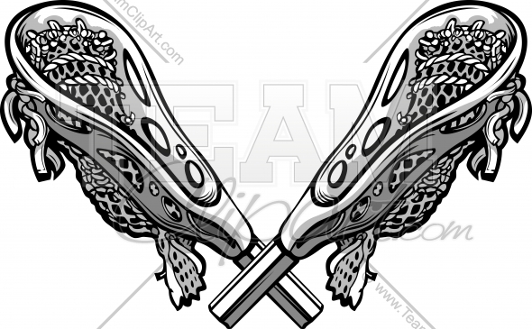 590x365 Lacrosse Sticks Graphic Vector Clipart Image
