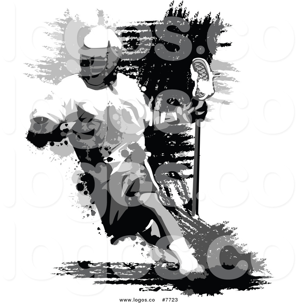 1024x1044 Royalty Free Clip Art Vector Grungy Grayscale Lacrosse Player