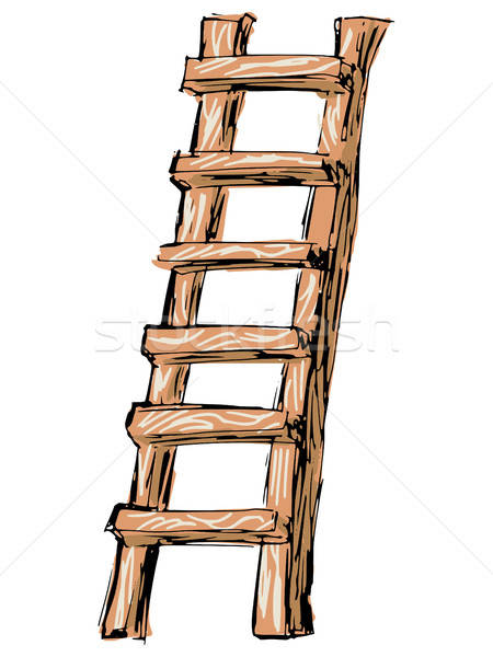 450x600 Wooden Ladder Vector Illustration Oleksandr Kovalenko