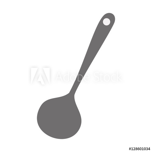 Silhouette Gray Scale With Soup Ladle Vector Illustration 500x500 Silhouette Gray Scale With Soup Ladle Vector Illustration