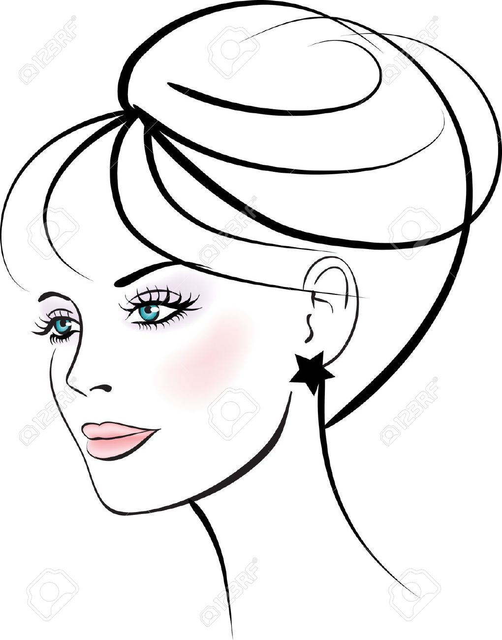 Woman Face Vector 1020x1300 Woman Face Vector
