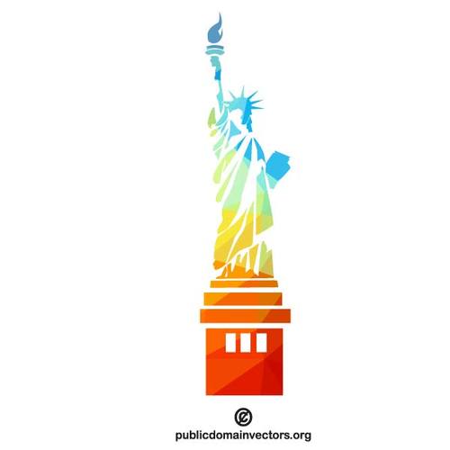 500x500 Free Vector Statue Of Liberty Silhouette