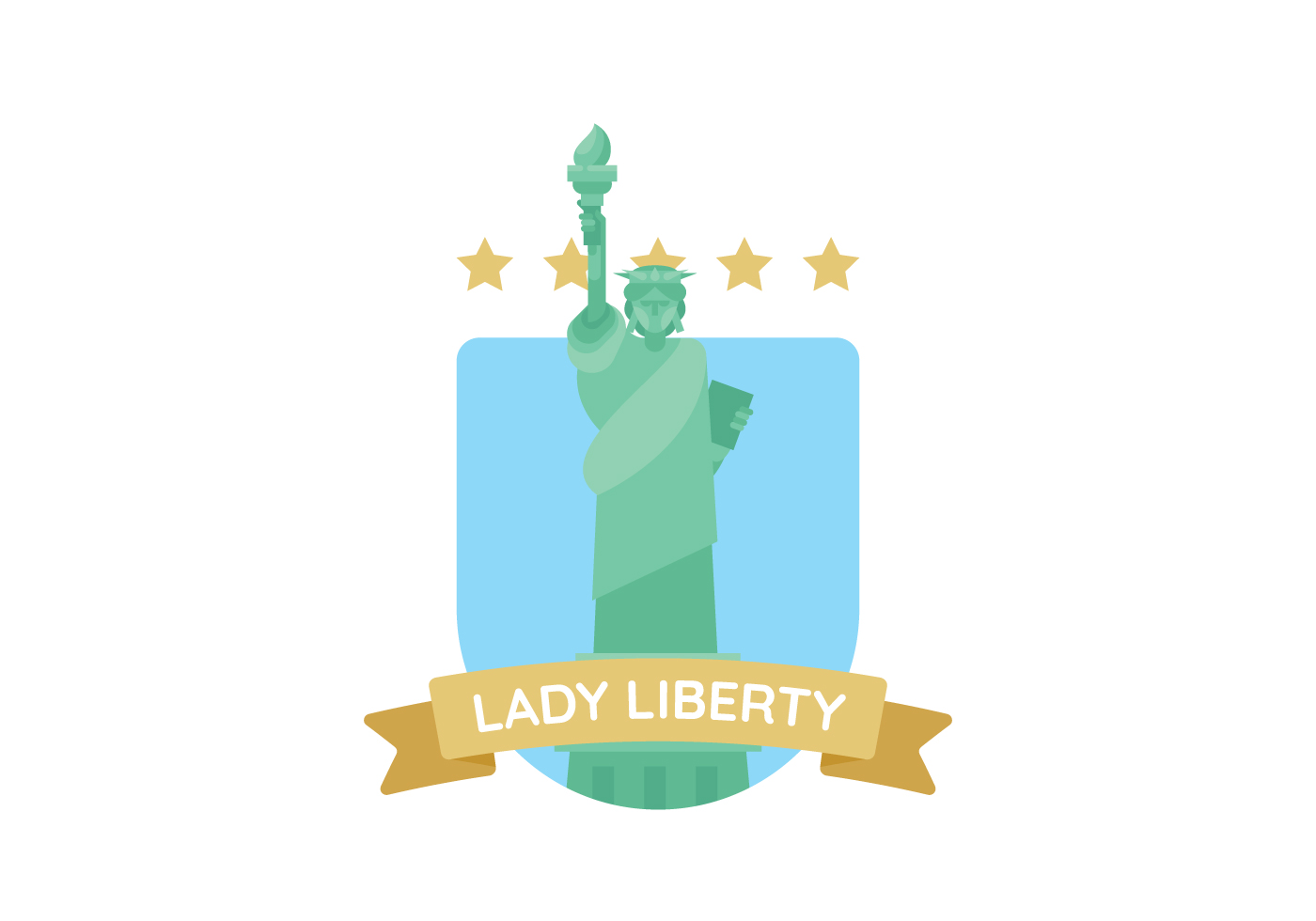 1400x980 Statue Of Liberty Vector Free