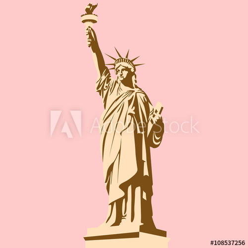 500x500 The Statue Of Liberty Vector