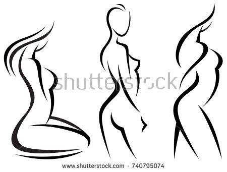 450x341 Female Silhouette Vector
