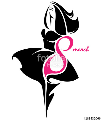 422x500 Women's Day Illustration Vector Of Women Silhouette Icon, Women