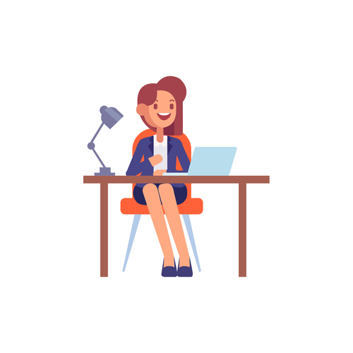 500x500 Office Lady Vector Free Download