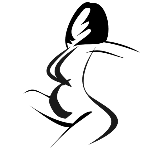 500x494 Pregnant Lady Vector Silhouette