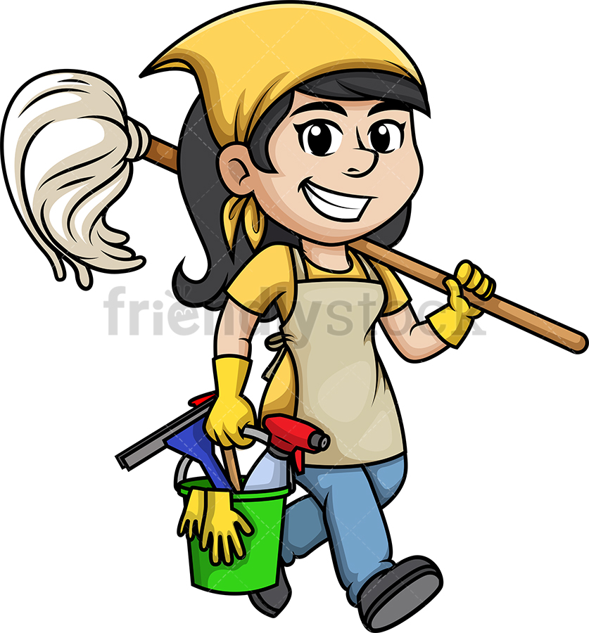 837x900 Cleaning Lady Cartoon Clipart Vector
