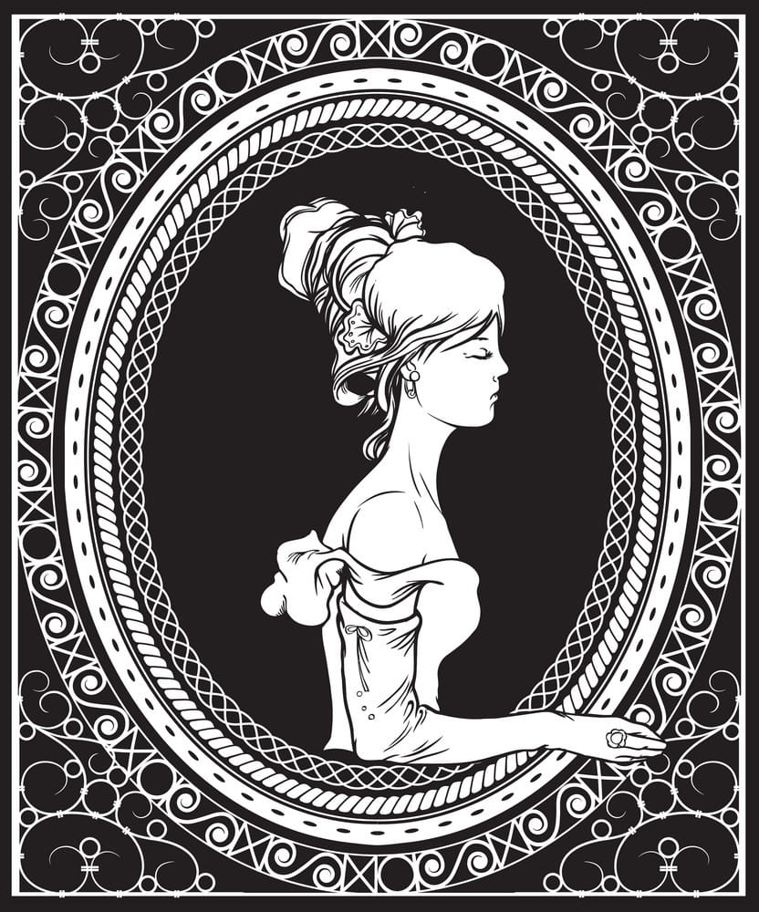 Wrought Iron Frame With Lady Vector Free Graphics 832x1000 Wrought Iron Frame With Lady Vector Free Graphics