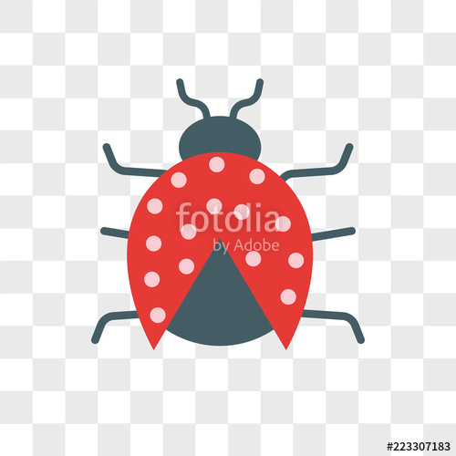 500x500 Ladybug Vector Icon Isolated On Transparent Background, Ladybug