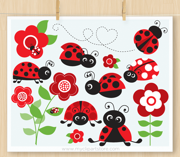 608x532 Red Ladybug Garden
