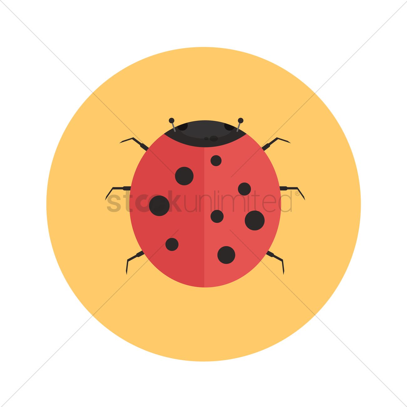 1300x1300 Free Ladybug Vector Image