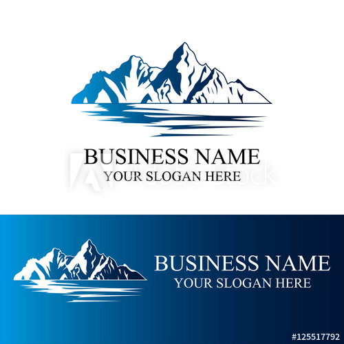 500x500 Mount With Lake Logo Vector