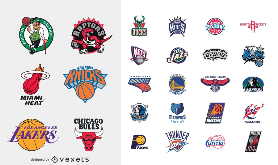900x534 Nba Basketball Team Vector Logos