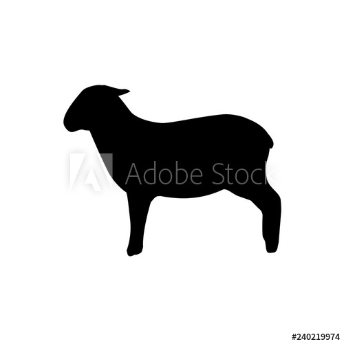 Lamb Silhouette Vector 500x500 Lamb Silhouette Vector