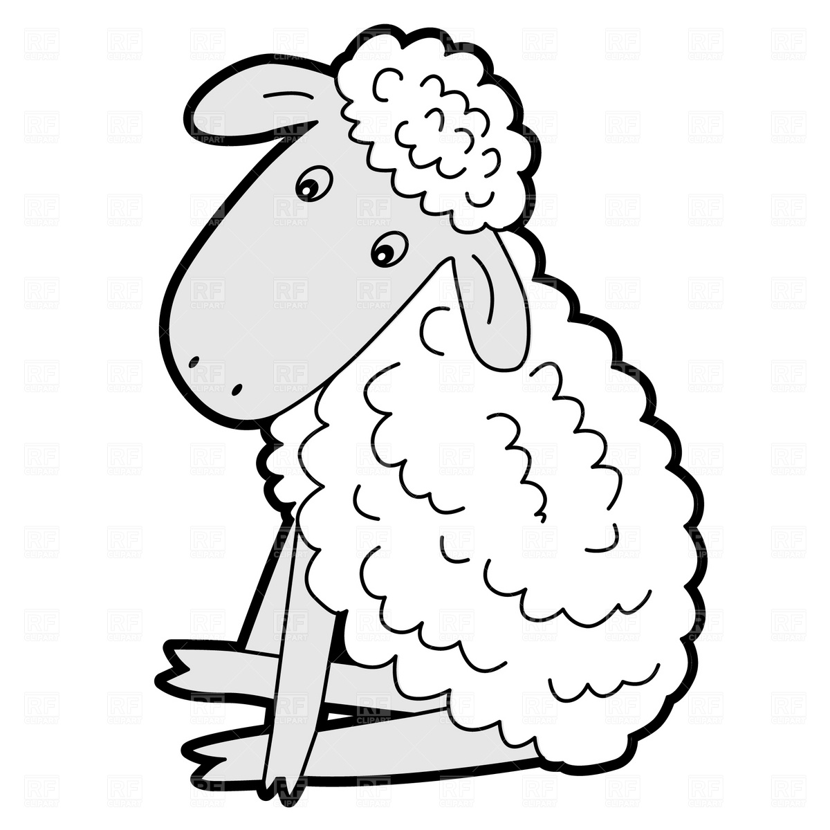 1200x1200 Sitting Lamb Vector Image Of Plants And Animals Piekno