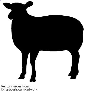 335x355 Collection Of 'sheep Vector Silhouette' Download More Than