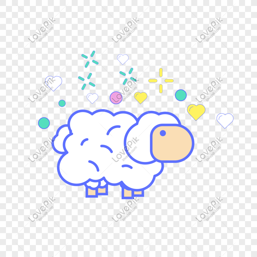 860x860 Cute Cartoon Animal Lamb Vector Material Png Image Picture Free
