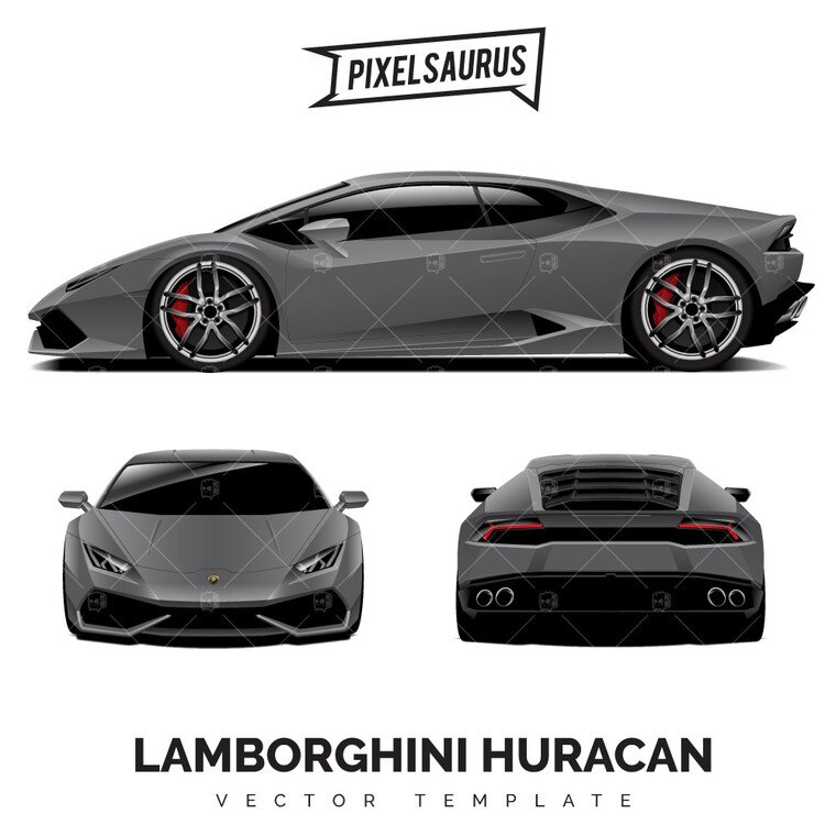 760x760 Lamborghini Huracan Vector Template
