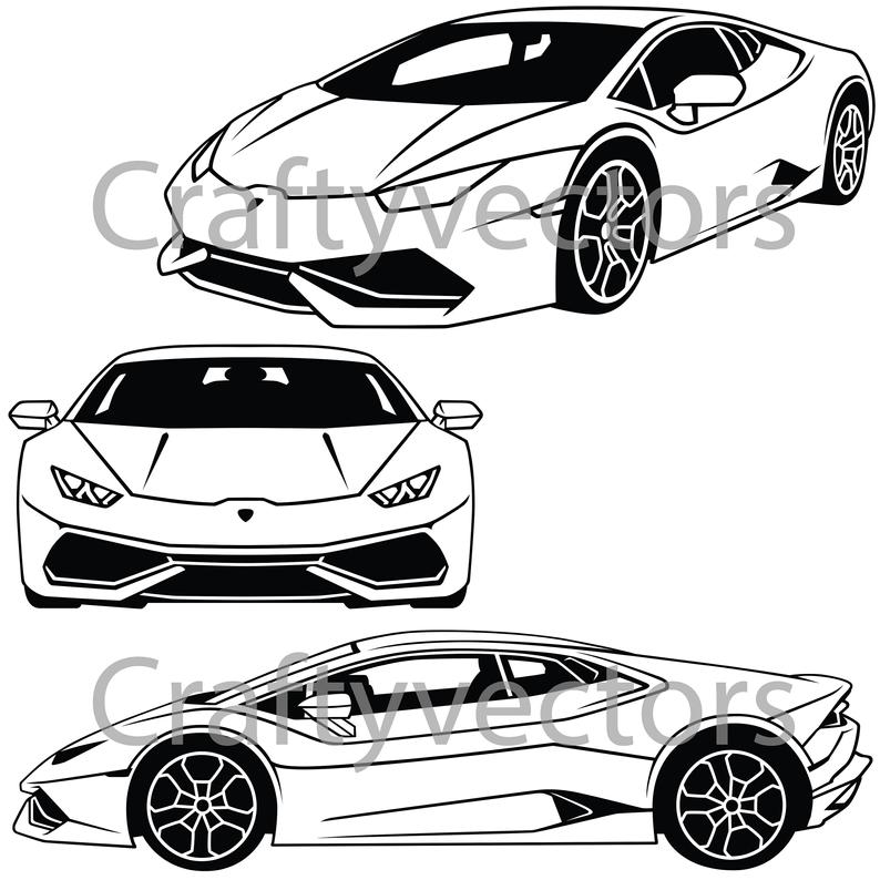 794x794 Lamborghini Coupe Vector Etsy