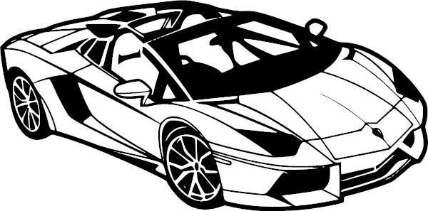 600x297 Lamborghini Vinyl Decal Ftm Car Vector, Free Vector